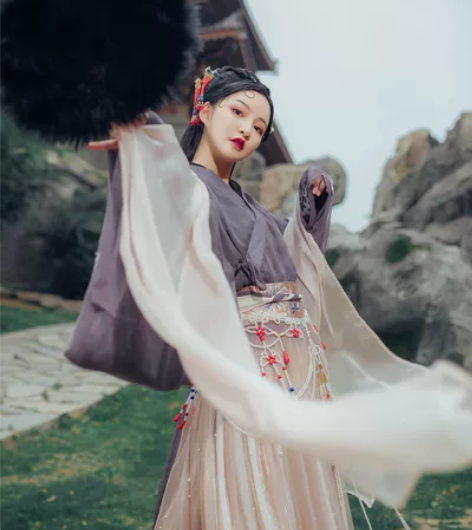 出都城南庄西夜弥交领大袖襦裙汉服 西夜弥一...