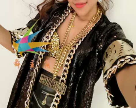 男女ds亮片演出表演服装欧美歌手舞台爵士链...