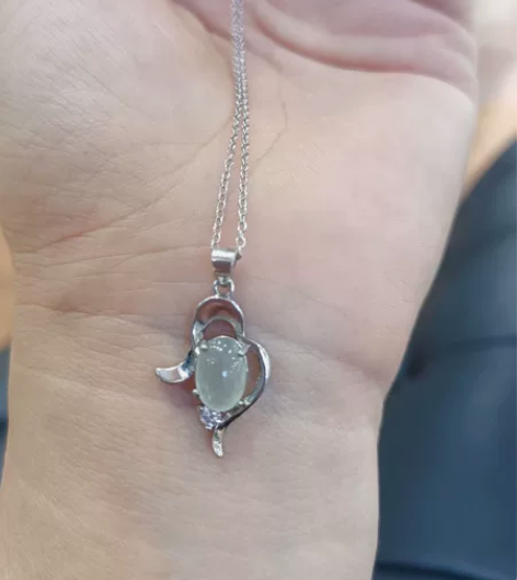 出～换  科幻可换 翡翠冰种白月光项链 很...