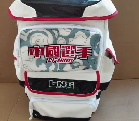中国选手李宁双肩背包lng篮球包cba球员...