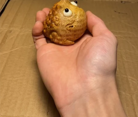 高工纯手工竹根雕金蟾，难得之作，看好的结缘...