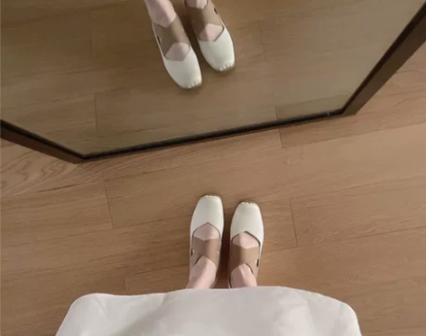 {维纳斯自制}头层牛皮复古擦色绑带超舒服芭...