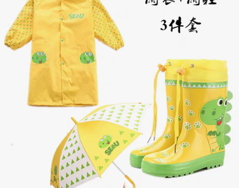 转卖新款儿童雨鞋雨衣套装宝宝雨靴男童女童雨...