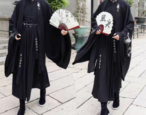 转卖中国风魏晋汉服男龙袍正版原创古装侠客书...