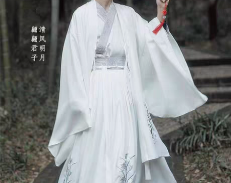 包邮汉服 清风 男女情侣超仙广袖交领齐腰刺...