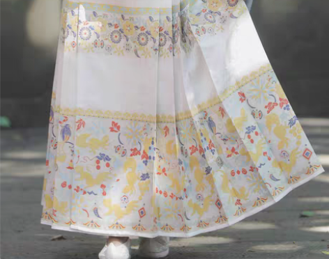 转卖兰若庭汉服 如意松shu仿妆花马面套装...