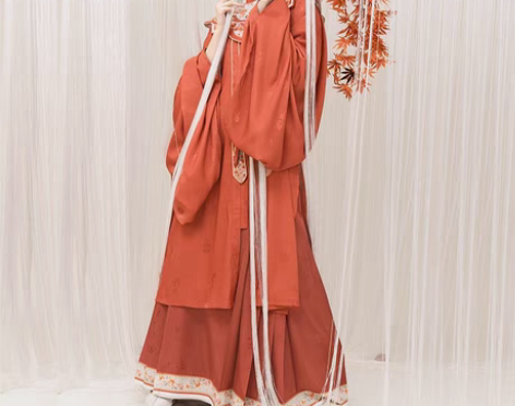 包邮兰若庭汉服明制初霁之风月绣花云肩马面暗...