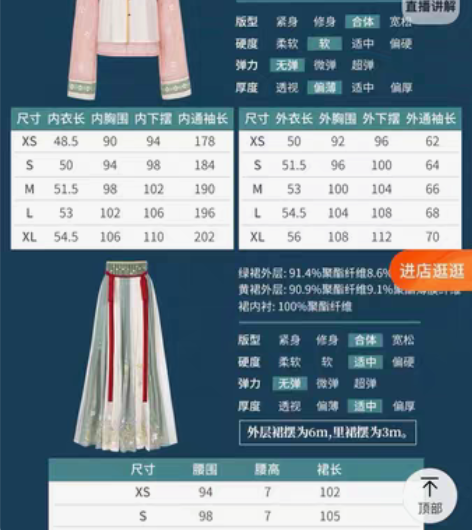 出【十三余小豆蔻儿】飞天乐s码坦领唐制汉服...