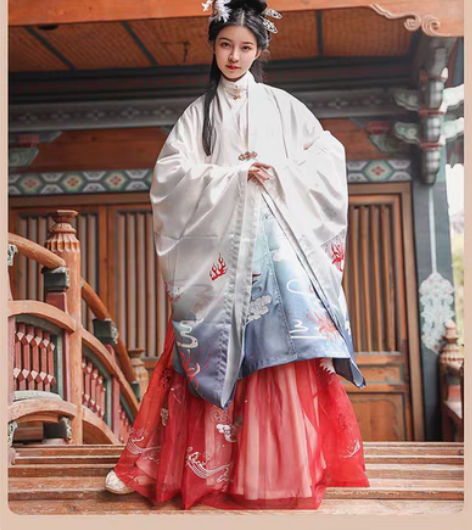 包邮都城南庄汉服青璃归上衣原创正品印花绣花...