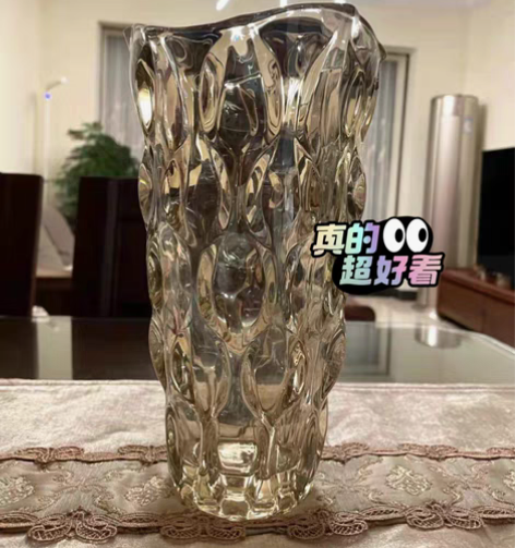 包邮(捡漏)花瓶美式轻奢琉光水晶玻璃花瓶 ...