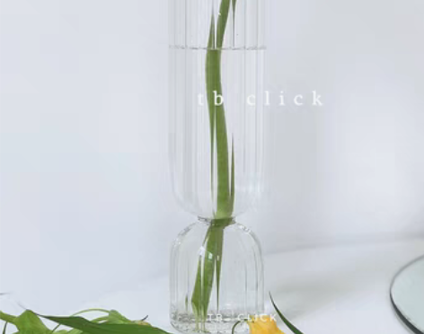 转卖click法式直筒竖条纹花瓶 浮雕花边...