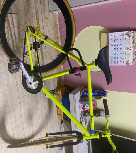 死飞,奥城 yolike牌,荧光黄色 感兴...