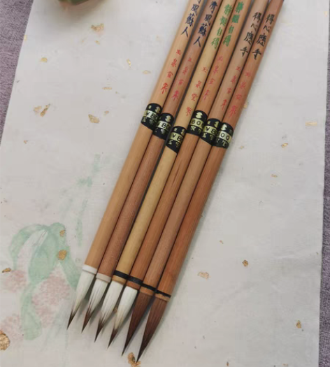 80年代玉泉堂老毛笔三种，全新未使用，玉泉...