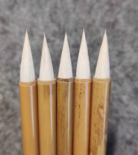 包邮砚台徽墨毛笔,文盛堂玉羊脂小楷纯羊毫毛...