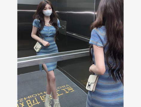 转卖又甜又辣连衣裙女高级感夏装新款辣妹短裙...