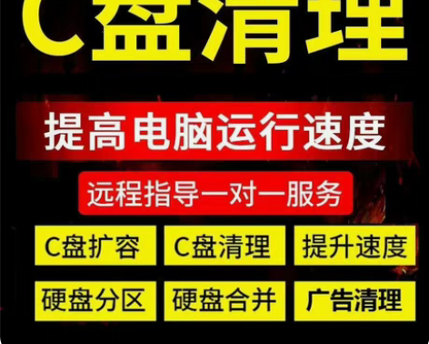 电脑c盘清理等,远程操作,之前在学校专门帮...