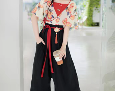 转卖东月棠山茶春夏日常汉服上班穿汉元素百搭...