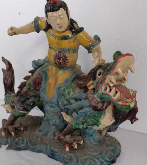 法花彩摆件,品相如图所示,运费到付,拍家仔...