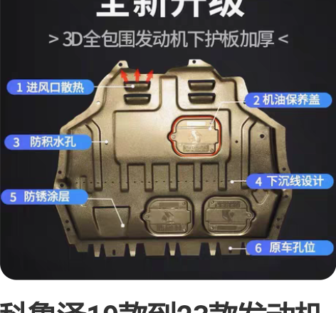 科鲁泽19款到23款发动机护板，全新买来不...