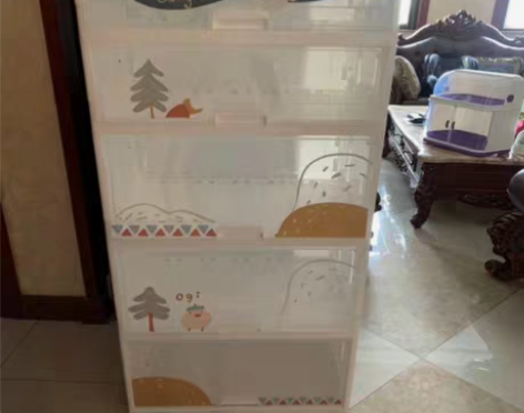 包邮全新正品也雅婴儿衣服收纳柜免安装玩具翻...