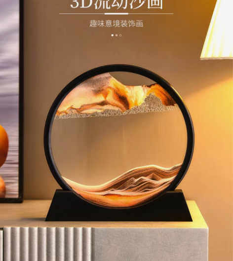 包邮摆件清货!沙漏流沙画创意礼物桌面摆件装...