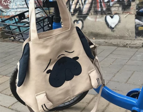转卖可爱卡通法斗帆布包旅游休闲购物袋潮单肩...