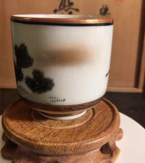 【日本回流】  精品“老九谷”茶杯，日本明...