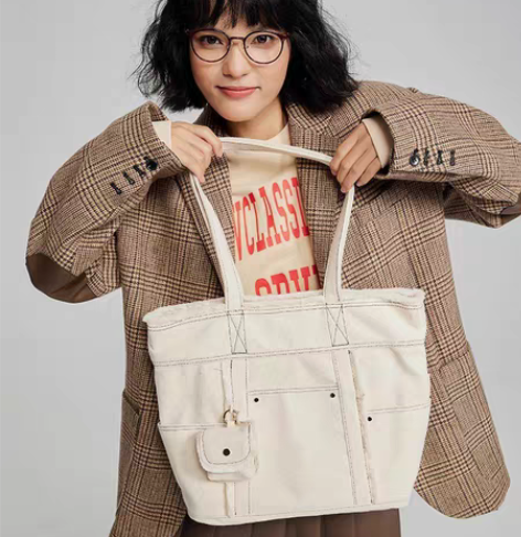 bagsmart托特包大容量单肩包女斜挎包...