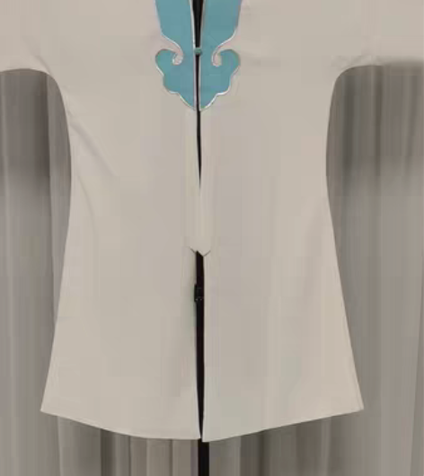 包邮戏曲用品京剧用品新款练功白色湖蓝领银边...