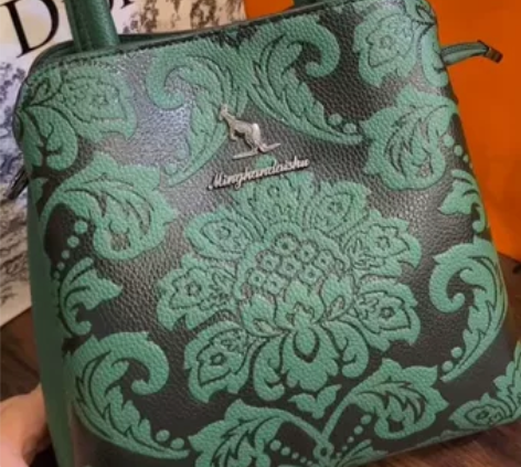袋鼠真皮包包女斜挎包女士手提包高级感中年妈...