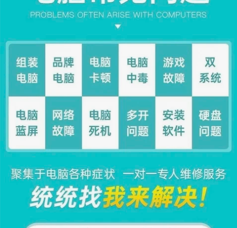 电脑维修重装系统远程故障咨询修复蓝屏死机卡...