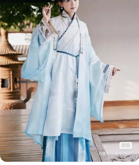 十三余小豆蔻儿[千里逍遥]交领长衫褙子百迭...
