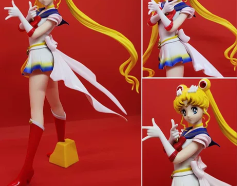美少女战士手办水冰兵月摆件二次元动漫周边月...