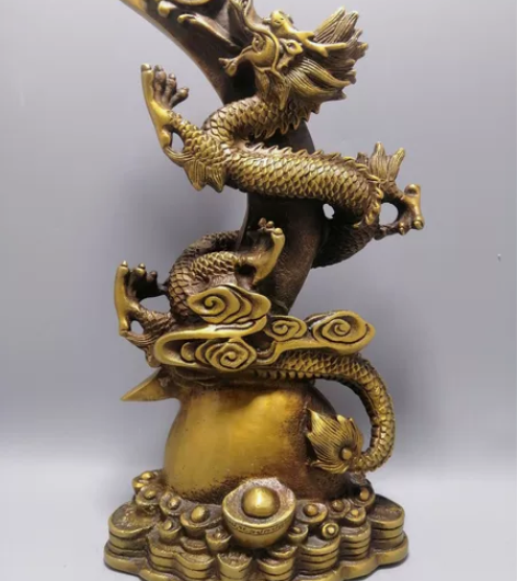 铜龙摆件古玩铜器收藏，招财进宝，工艺精湛 ...
