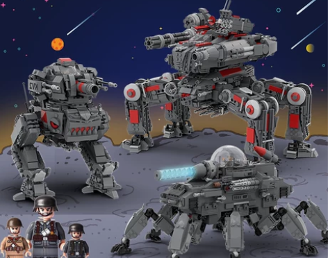 兼容创意积木MOC坦克世界KV-44重型坦...