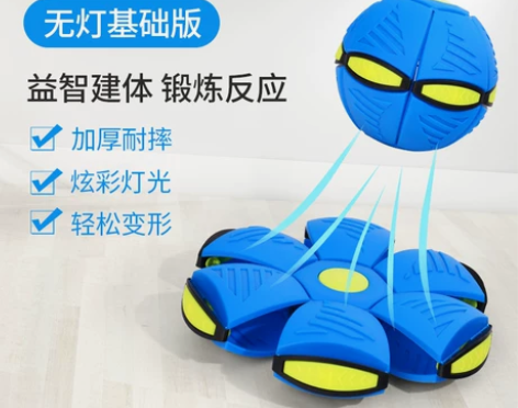 踩踩球儿童弹力脚踩球魔幻飞碟变形球玩具弹簧...
