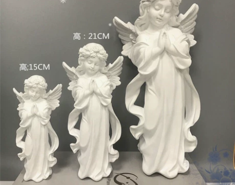 北欧创意人物天使雕塑摆设家居客厅书柜装饰工...