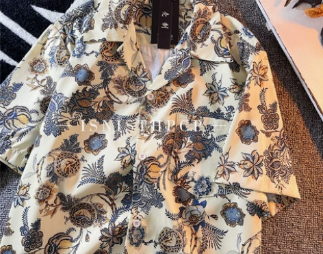男装复古美式vintage日系古巴领衬衫男短