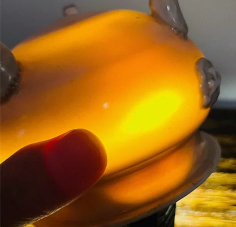 宋代定窑兽首纹炉,口径8厘米高7厘米,全品...