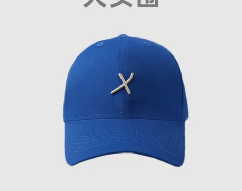 大头字母X深顶棒球帽女宽帽檐显脸小大码棒球...