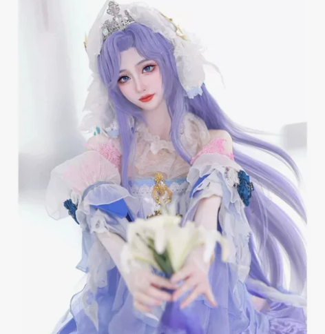 (全新)王者荣耀cos服大乔挚爱花嫁520...