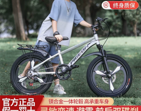 自行车 飞鸽儿童8-20岁男女孩学生中大童...