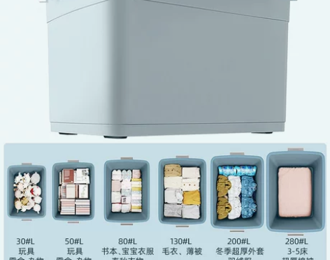 【狂欢价】佳帮手加厚特大号收纳箱塑料衣服储...